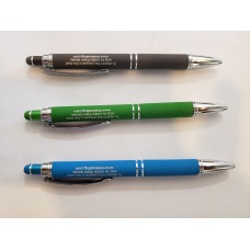 3 Bright Soft Touch Diamond Stylus Pens with Inscription, Black, Green, Blue 3 Bright Soft Touch Diamond Stylus Pens with Inscription, Black, Green, Blue