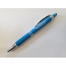 Blue Bright Soft Touch Diamond Stylus Pen with Inscription Blue Bright Soft Touch Diamond Stylus Pen with Inscription