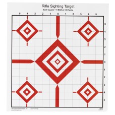 Action Target SI-13, Advanced Rifle Sighting Target, 1.047 Inch Grid Pattern, Black/Red, 14