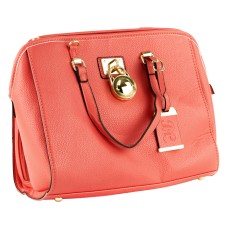 Bulldog Cases Sachel Purse Holster, Fits Most Small Autos, Coral Color, Leather BDP-026