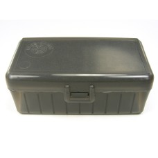 FS Reloading Plastic Ammo Box Medium Pistol 50 Round Smoke