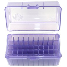 FS Reloading Plastic Ammo Box Small Rifle 50 Round Translucent Purple