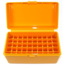 FS Reloading Plastic Ammo Box Large Rifle 50 Round Solid Amber