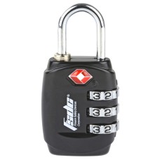 Firearm Safety Devices Corporation Lock, Black, TSA Lock w/Steel Shackle TSA747RCB