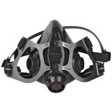 Honeywell Safety Products Half Mask, 7770 Series, Medical Grade Silicone, Large, Black 770030L