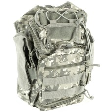 NCSTAR First Responder Utility Bag, Nylon, Gray Digital Camo, MOLLE / PALS Webbing, Rear Concealed Carry Pocket, Shoulder Strap CVFRB2918D