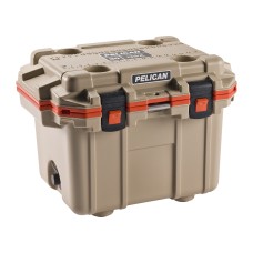 Pelican Elite Cooler, Cooler, Tan/Orange, Hard, 25.30