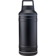 Pelican 18/8 Pro Grade Stainless Steel, 64oz., Food & Drink Storage, Black Finish, Leak-Proof Carry Handle Lid TRAV-BO64-BLK