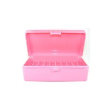 FS Reloading Plastic Ammo Box Large Pistol 50 Round Solid Pink 3 Pk