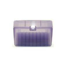 FS Reloading Plastic Ammo Box Large Rifle 50 Round Translucent Purple