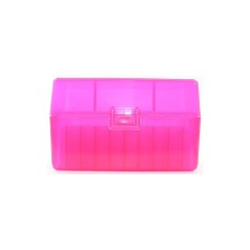 FS Reloading Plastic Ammo Box Small Rifle 50 Round Translucent Pink